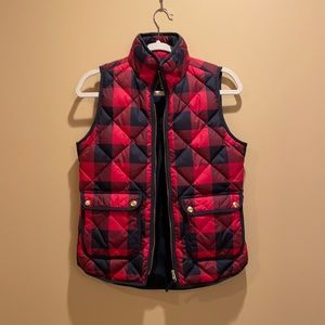 J. Crew Plaid Puffer Vest